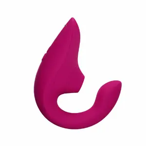 Вибратор-«кролик» WOMANIZER Blend — клиторальная и G-точечная стимуляция, розовый, 113 мм, встроенный аккумулятор 3.7 В 160 мА·ч