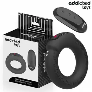 Vibrating Cock Ring with Heating Effect, addicted toys D-244704, Remote Control