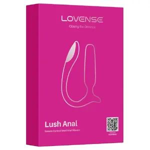 Анальная втулка‑вибратор Lovense Lush Anal — Bluetooth, силикон, USB‑зарядка, длина 9.8 см, Ø 2.15 см