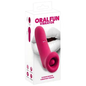 Вибратор Oral Fun Sucking Mouth Vibrato от You2Toys — перезаряжаемый силиконовый вакуум и вибрация, 14,5 см длина, 4,2 см ширина
