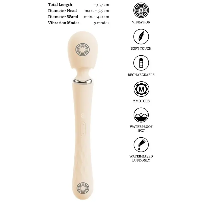 Wand massager beau cœur Taviro — rechargeable silicone wand Photo 10