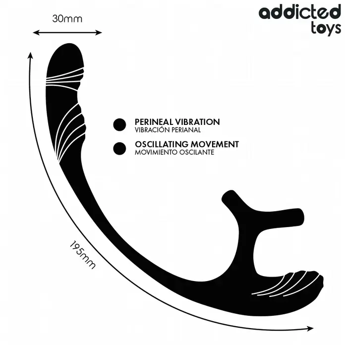 Anal plug with vibration and 360° waving — addicted toys D-245122 Photo 5