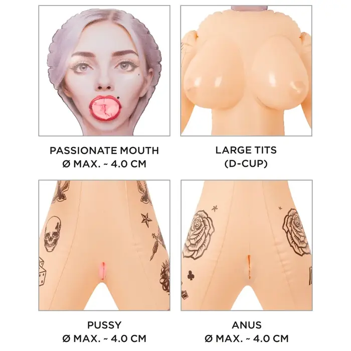 You2Toys NaughtyDollz Tattoed inflatable sex doll Photo 12