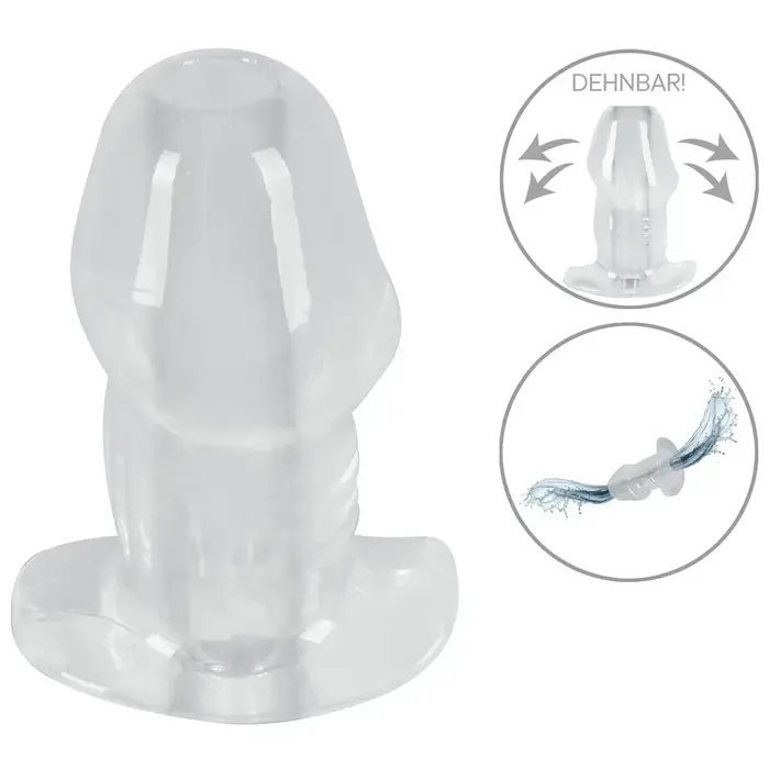 ANOS Butt Plug with Tunnel Transp — 10.2 cm Photo 2