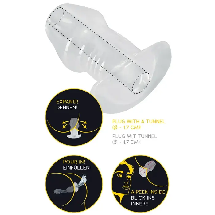 ANOS Butt Plug with Tunnel Transp — 10.2 cm Photo 11