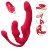 Strapless Strap-On Triple RC silicone vibrator trio Photo 2