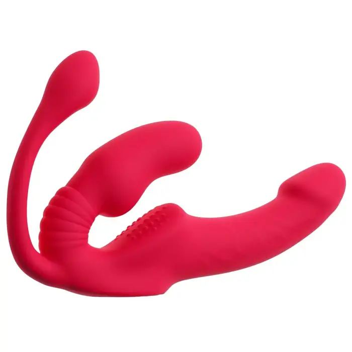 Strapless Strap-On Triple RC silicone vibrator trio Photo 3