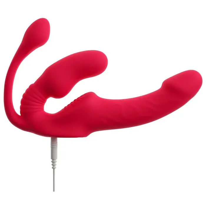 Strapless Strap-On Triple RC silicone vibrator trio Photo 12
