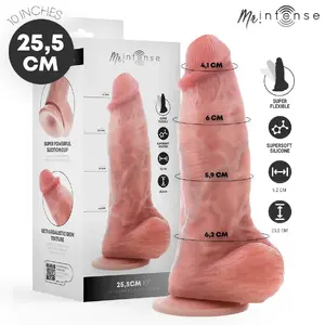 Силиконовый фаллоимитатор MR. INTENSE DILDOS — модель D-245075, длина 25.5 см, макс. диаметр 6.2 см