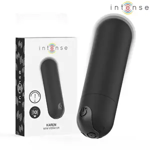 Rechargeable vibrating bullet INTENSE FUN TOYS Karen Mini — compact personal vibrator, USB rechargeable, black