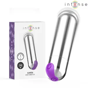 Vibrating bullet INTENSE FUN TOYS KAREN MINI rechargeable, silver — compact personal massager