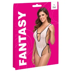 Боди Body Fantasy by Cottelli Collection белое S-L омбре кружево→непрозрачная высокая посадка, 94% полиамид 6% спандекс