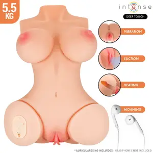 Masturbators tors INTENSE BODIES & MASTURBATORS — Vero ar anālu un maksti, sūkšana, sildīšana, vibrācija, balss efekti, tālvadība, 5.5 kg