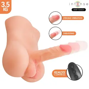 Torsa masturbators INTENSE BODIES & MASTURBATORS Damien — torss ar anālu un realistisku dildo, vibrācija un stumšanas funkcija ar tālvadību, svars 3,5 kg