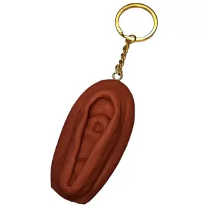 Atslēgu piekariņš, diablopicante DIABLO PICANTE - VAGINA KEYCHAIN DARK TONE, dekoratīvs tumšā toņa aksesuārs