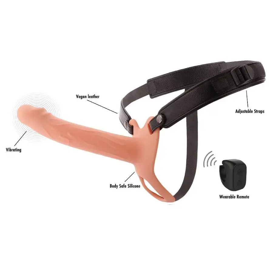 HIDDEN DESIRE Inferno vibrating strap-on sleeve 20 cm Photo 3