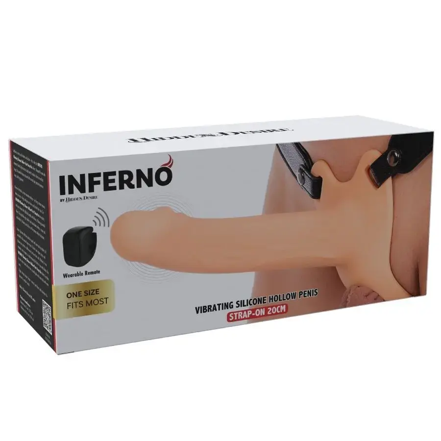 HIDDEN DESIRE Inferno vibrating strap-on sleeve 20 cm Photo 7