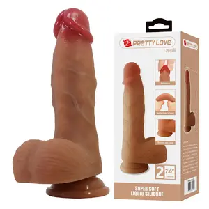 Dildo ar piesūcekni Pretty Love Duvall, garums 19.3 cm, diametrs 4.5 cm