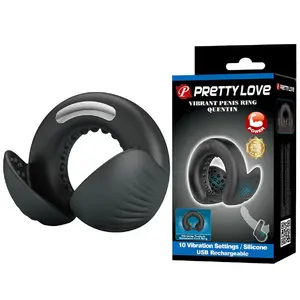 Penis ring with testicular stimulator, pretty love Quentin — vibrating cock ring D-245238