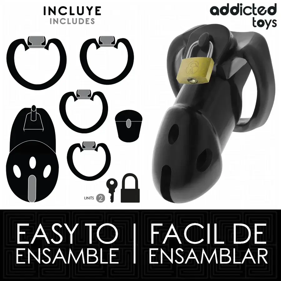 Dzimumlocekļa būris ADDICTED TOYS LOCKED Unbroken Den 9,8 cm Photo 4