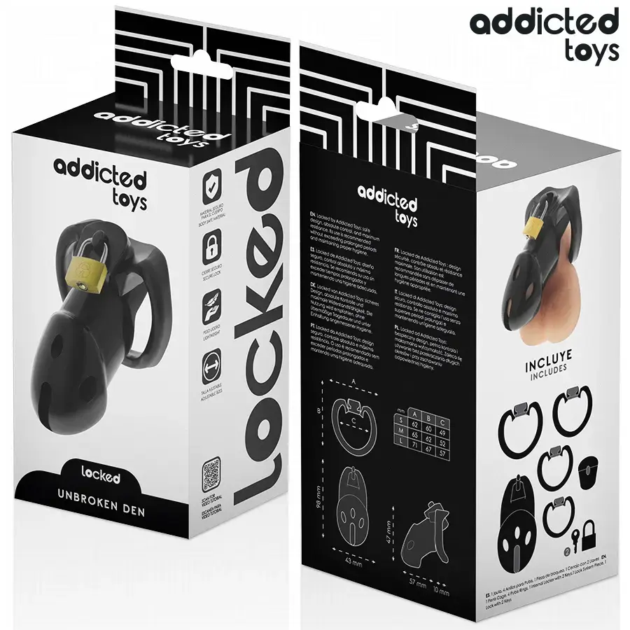 Dzimumlocekļa būris ADDICTED TOYS LOCKED Unbroken Den 9,8 cm Photo 6