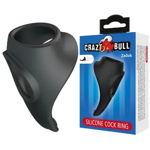 Ergonomic Cock Ring with Perineal Stimulator, crazy bull ZADOK (single-piece design)