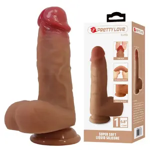 Reālistisks dildo ar piesūcekni, pretty love Curtis, garums 17.3 cm, diametrs 4.2 cm
