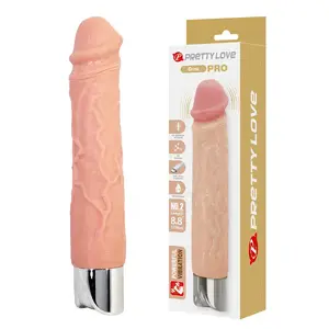 Elastīgs reālistisks vibrators PRETTY LOVE Osric Pro — ergonomiska forma, elastīga ass, vairāki vibrācijas režīmi