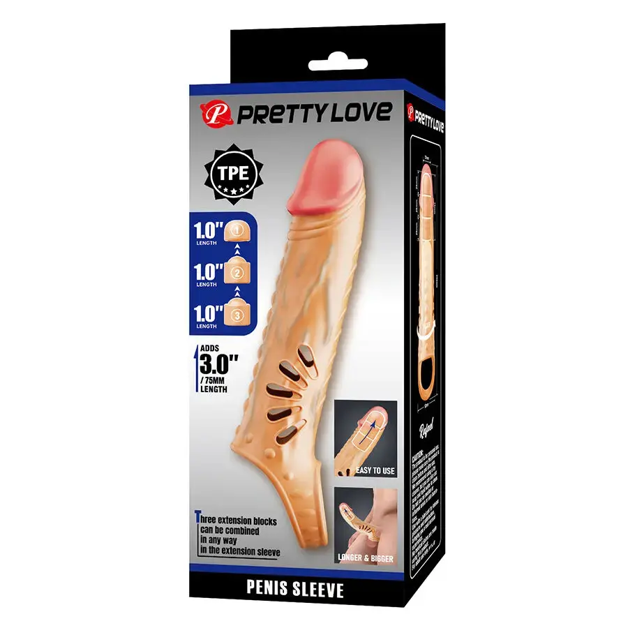 Penis sleeve with extenders — pretty love D-245182 Photo 9