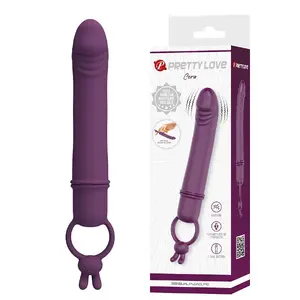 Vibrator penis form with resistance ring, pretty love CORA