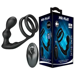 Anal Plug with Penis Ring and Remote Control, MR PLAY D-245189 — Vibrating Dual-Function Plug and Cock Ring