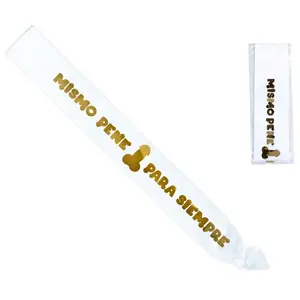 diablopicante DIABLO PICANTE Metallic Penis White Band — силиконовое кольцо для пениса