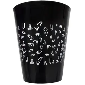 Cup diablopicante DIABLO PICANTE Black cup 500 ml with white penis print