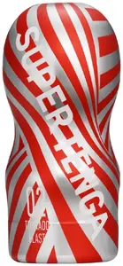 Vienreizlietojams masturbators Tenga Super Tenga Tornado Blast — 16,1 cm, elastomērs ar PU putu slāni, vakuuma trauks
