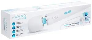 Masāžas vibrators le wand Classique Plug-In — kontaktligzdas wand, garums 33 cm, galviņas Ø 6,3 cm, 10 režīmi, kabelis 2,50 m