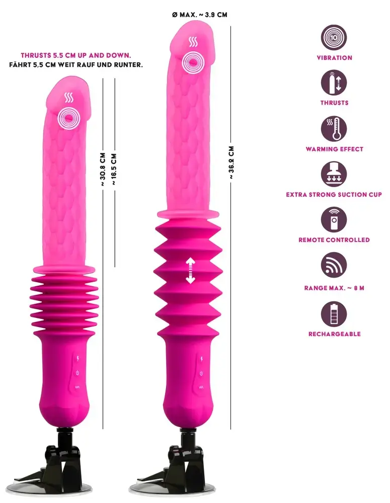 You2Toys RC Warming Fucking Machine Pin — трусовой вибратор Photo 14