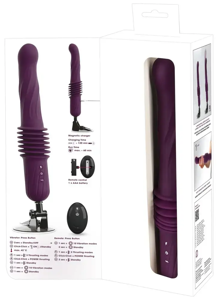 Толкающий вибратор You2Toys RC Warming Fucking Machine Pur Photo 16