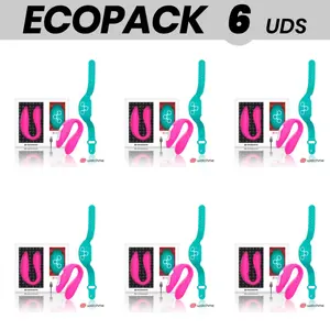 WearWatch WatchMe dual-vibrator technology wearable vibrator — Fuchsia / Seawater (pack of 6)