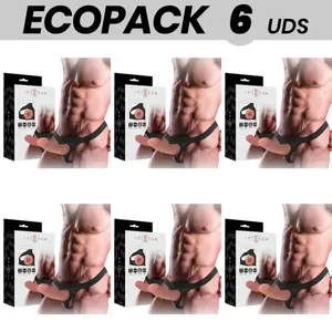 Jostas ar dobumu dildo INTENSE ECOPACK 6 gab. — modelis D-234453, dildo 16 x 3 cm