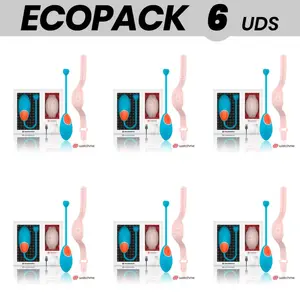 WearWatch WatchMe remote-control vibrating egg pack of 6 — Blue/Pink, ECOPACK