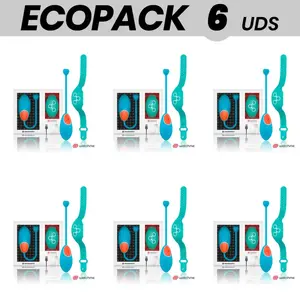 WearWatch WatchMe remote control egg vibrator — ECOPACK 6 units, blue/aquamarine