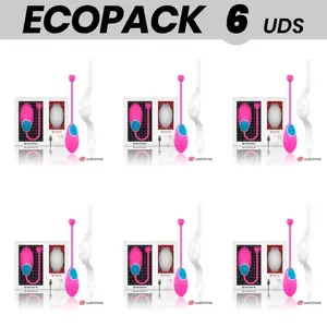 WearWatch WatchMe remote control egg vibrator, fuchsia/snow — ECOPACK 6 units