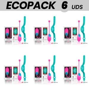 WearWatch WatchMe remote-controlled vibrating egg, model WatchMe, fuchsia/seawater color — ECOPACK 6 units