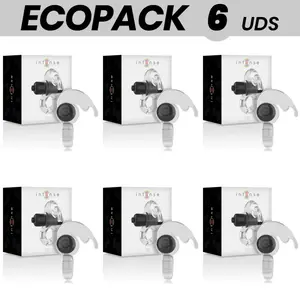 Vibrējošs gredzens INTENSE Fry Caurspīdīgs — ECOPACK 6 gab., ar vibrācijas motoru (modelis D-234795)
