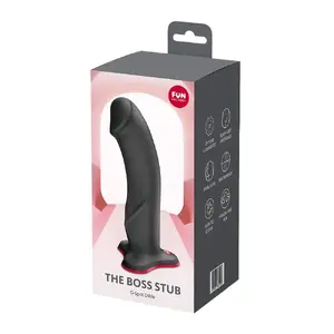 Dildo Fun Factory The Boss Stub — silikons, piesūcējkājs, garums 17.8 cm, Ø 4.1 cm