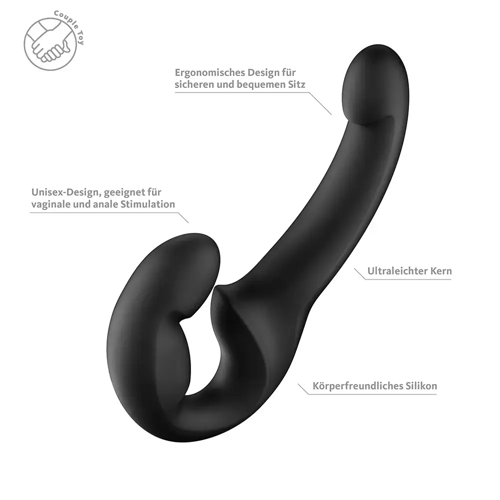 FUN FACTORY Share Lite Black — dubultais silikona dildo Photo 2