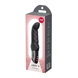 G-spot vibrators Fun Factory Abby G (Abby Black) — izliektā silikona ass, 10 vibrācijas režīmi, ūdensizturīgs, darbināms ar baterijām