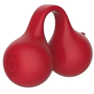 Pirkstu vibrators Snail Vibe Twinn Cherry ar Touch Sense, divi motori, silikons/ABS