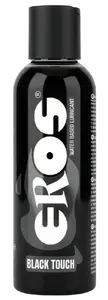 Ūdens bāzes lubrikants Eros Black Touch 150 ml — melnas krāsas, piemērots prezervatīviem un rotaļlietām