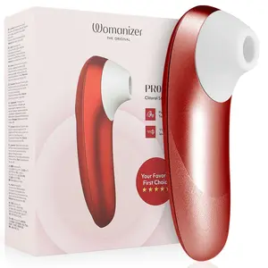 Клиторальный воздушный стимулятор WOMANIZER Pro Vibrant — Pleasure Air, 11 уровней, IPX7, перезаряжаемый (бордовый)